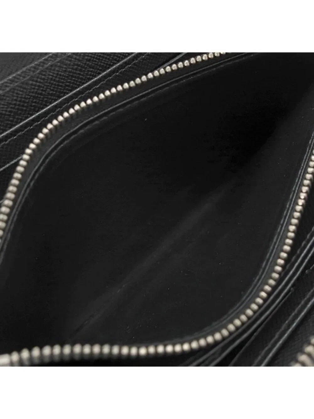 Louis Vuitton Wallet Zippy Epi Leather Noir Silver Black Round Zip Around Coin